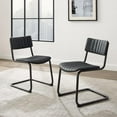 thumbnail image 1 of Crosley Furniture Conrad 2Pc Cantilever Dining Chair Set in Distressed Black, 1 of 9