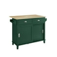 thumbnail image 1 of Crosley Furniture Cora Drop Leaf Traditional Wood Kitchen Island in Emerald, 1 of 24