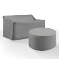 thumbnail image 1 of Crosley Furniture Covers 2-Pc Traditional Vinyl Outdoor Sofa Cover Set in Gray, 1 of 9