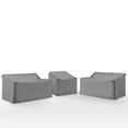 thumbnail image 1 of Crosley Furniture Covers 3-Piece Vinyl Outdoor Sectional Cover Set in Gray, 1 of 9