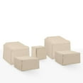 thumbnail image 1 of Crosley Furniture Covers 5-Piece Traditional Vinyl Outdoor Sofa Cover Set in Tan, 1 of 2