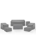 thumbnail image 1 of Crosley Furniture Covers 7-Pc Traditional Vinyl Outdoor Sofa Cover Set in Gray, 1 of 12