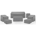 thumbnail image 1 of Crosley Furniture Covers 7-Pc Traditional Vinyl Outdoor Sofa Cover Set in Gray, 1 of 12
