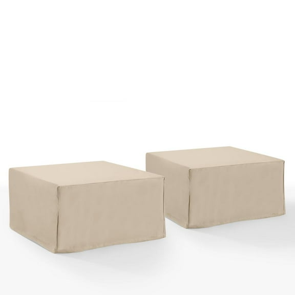 Crosley Furniture 2Pc Square Table And Ottoman Furniture Cover Set