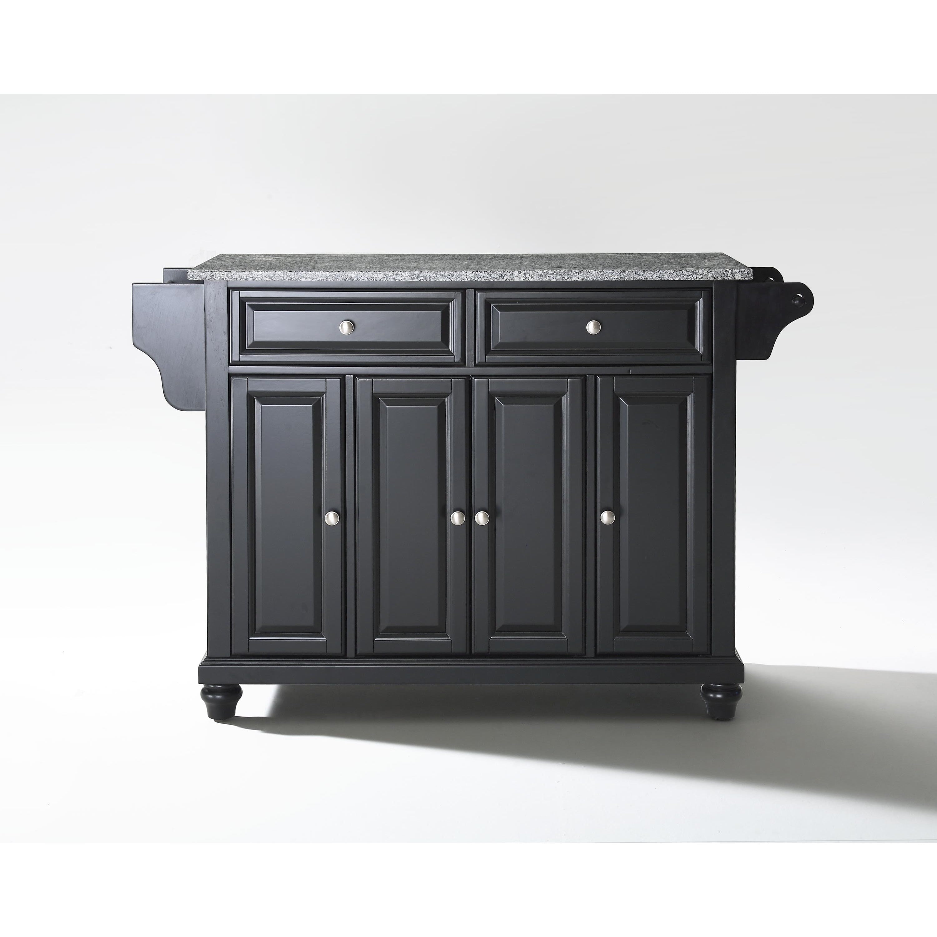Cambridge Black Granite Top Kitchen Island in Cherry & Black