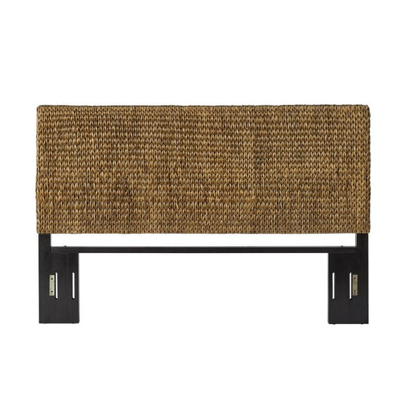 Crosley Furniture Edgewater Contemporary Wood/Rattan Queen Headboard - Sea Grass