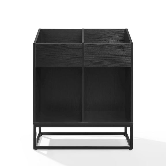 Crosley Furniture Enzo Medium Record Storage Stand in Black