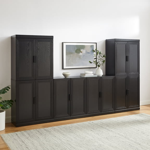Crosley Furniture Essen 3-Piece Entertainment Center in Black