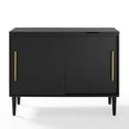 thumbnail image 1 of Crosley Furniture Everett Wood Media Console Table in Matte Black, 1 of 13
