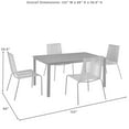 thumbnail image 1 of Fenton 5Pc Outdoor Wicker/ Metal Dining Set- Table & 4 Chairs - Gray, 1 of 6