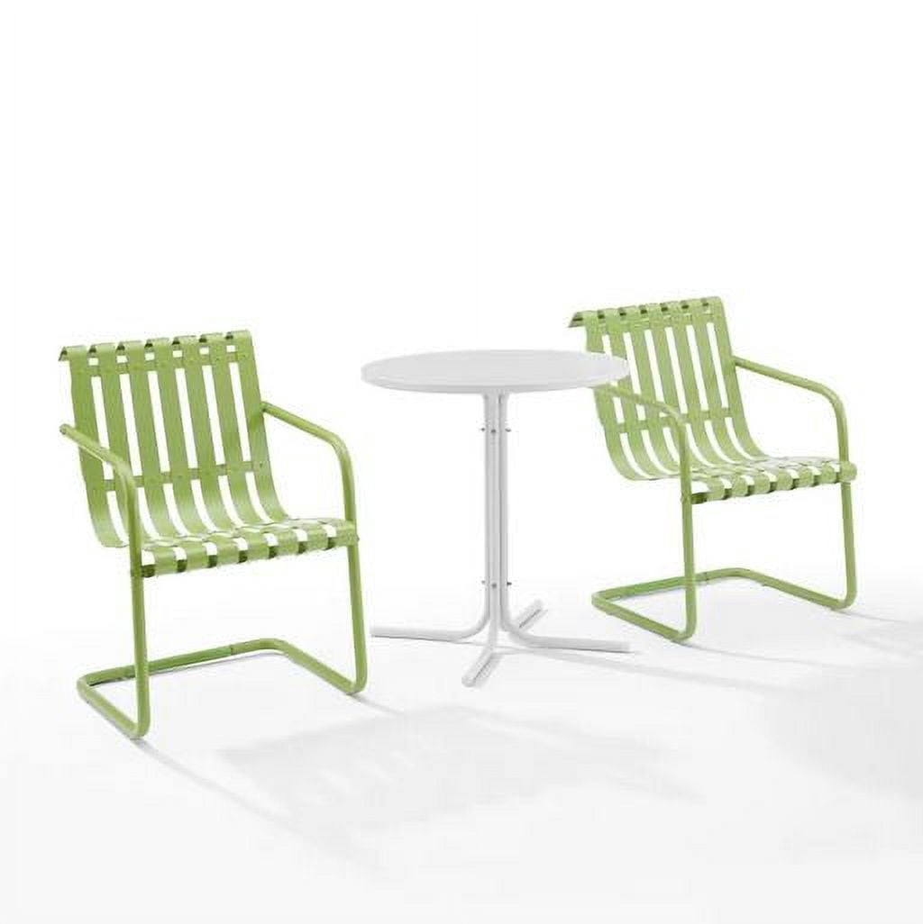 Crosley Furniture Gracie 3 Piece Outdoor Metal Bistro Set in Pastel ...