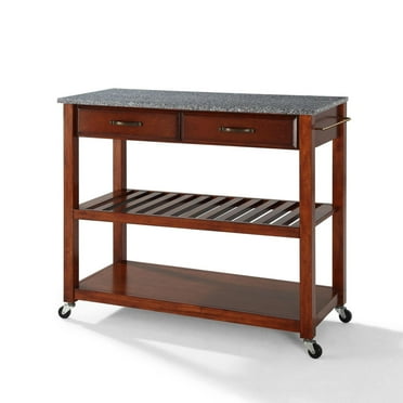 Crosley Furniture Granite Top Kitchen Prep Rolling Cart