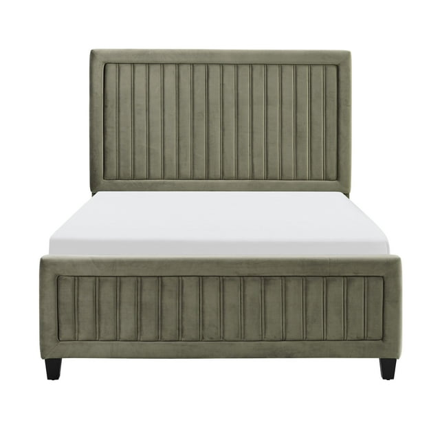 Crosley Furniture Grayson Queen Bed In Granite Microfiber