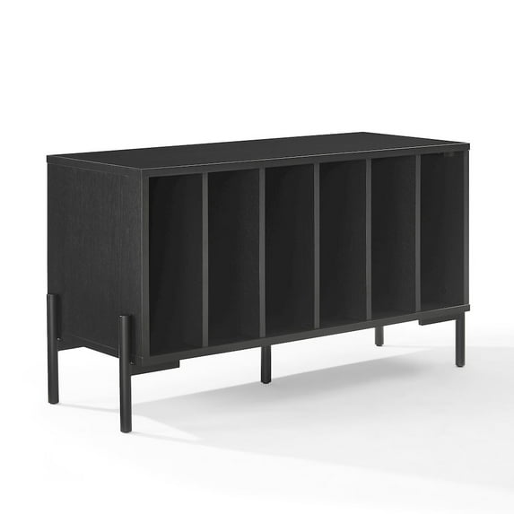 Crosley Furniture Greenwich Medium Record Storage Console In Black