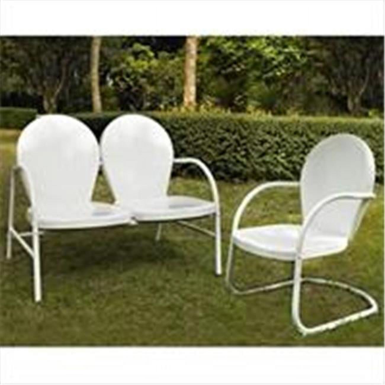Crosley Furniture Griffith 2 Piece Metal Outdoor Conversation Seating ...