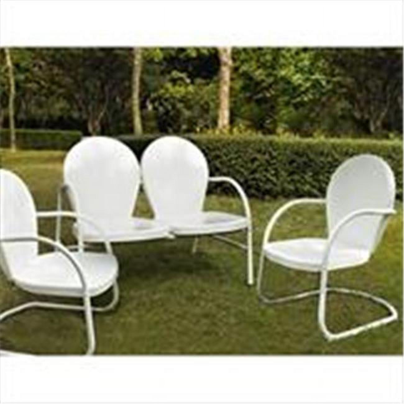 Crosley Furniture Griffith 3 Piece Metal Outdoor Conversation Seating ...