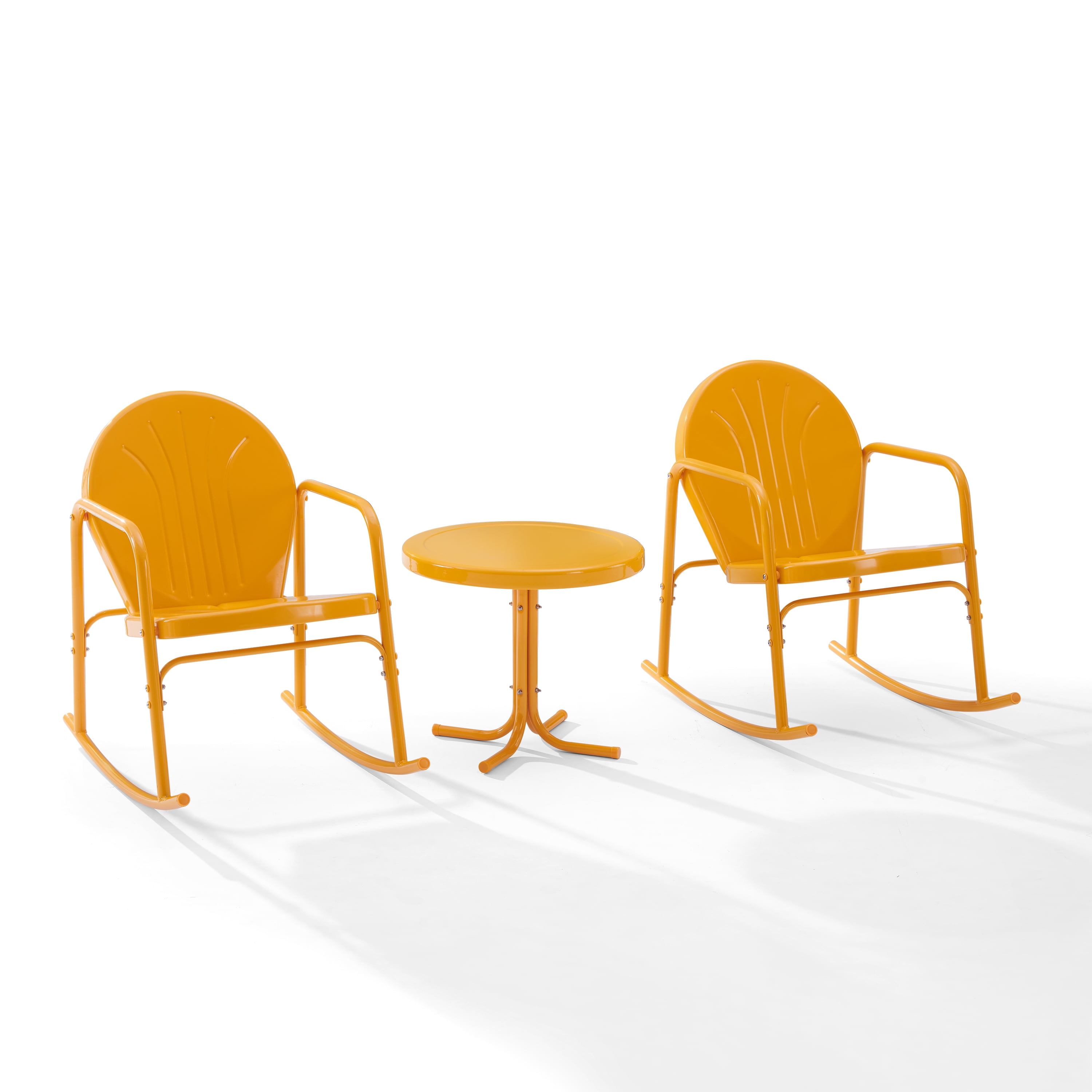 Crosley Fruniture Griffith 3Pc Outdoor Metal Rocking Chair Set Key