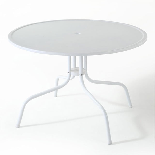 "Crosley Griffith Outdoor Furniture: 39"" Round White Metal Patio ...