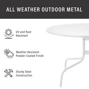 GRIFFITH METAL DINING TABLE IN WHITE FINISH