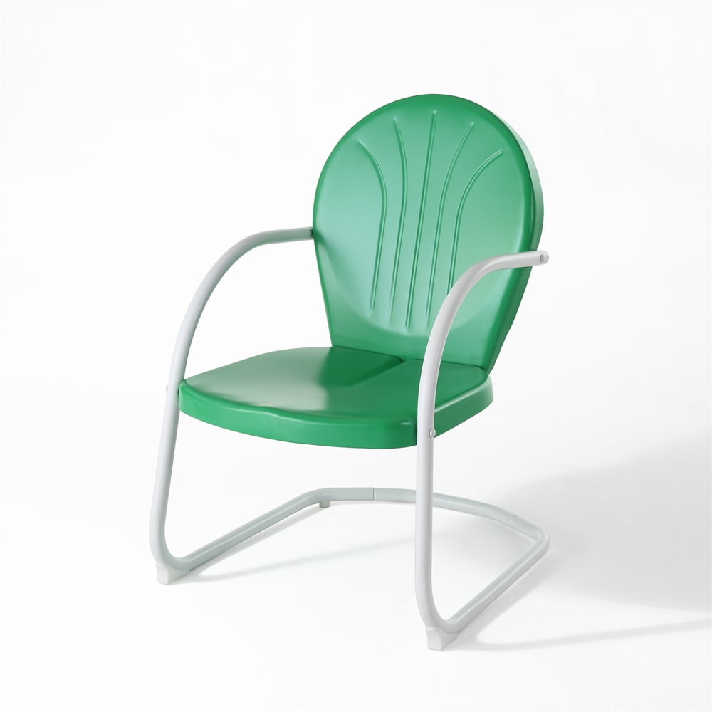 Grasshopper Green Metal Outdoor Dining Arm Chair
