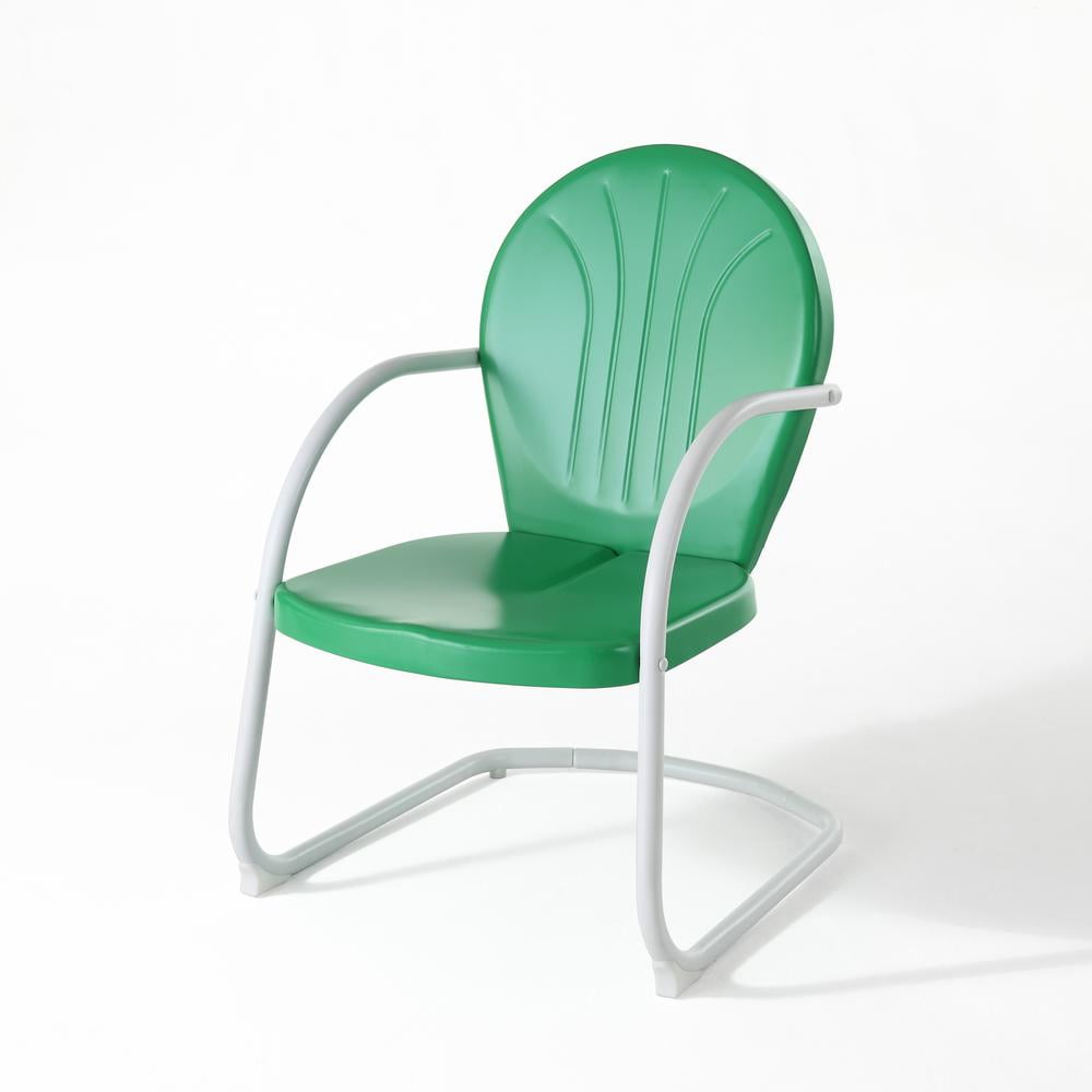 Crosley Furniture Griffith Vintage Inspired Outdoor Backyard Patio Chair, Green