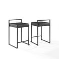 thumbnail image 1 of Harlowe 2Pc Counter Stool Set Black/Matte Black - 2 Stools, 1 of 7