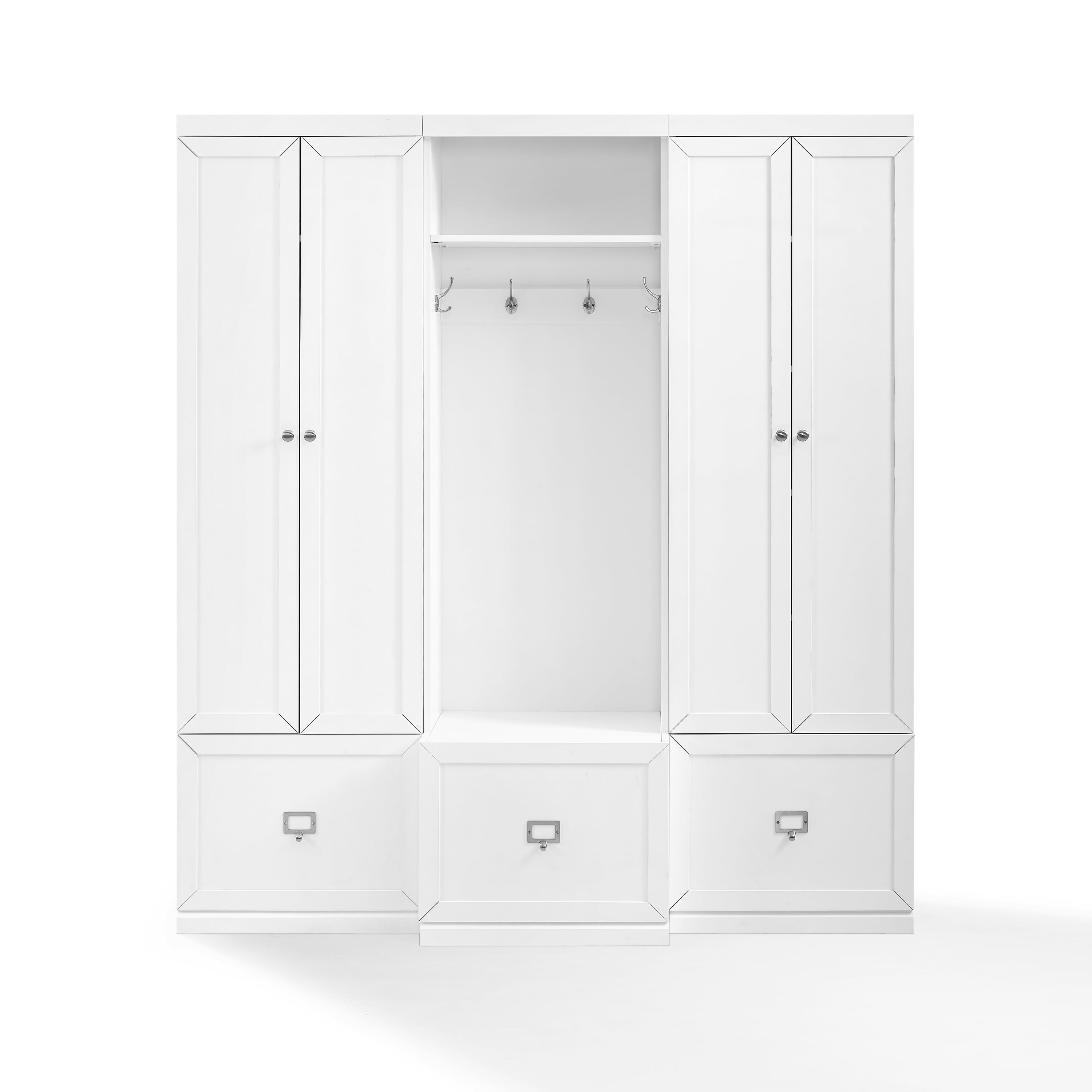Crosley Furniture Harper 3 Piece MDF Wood Entryway Set in White