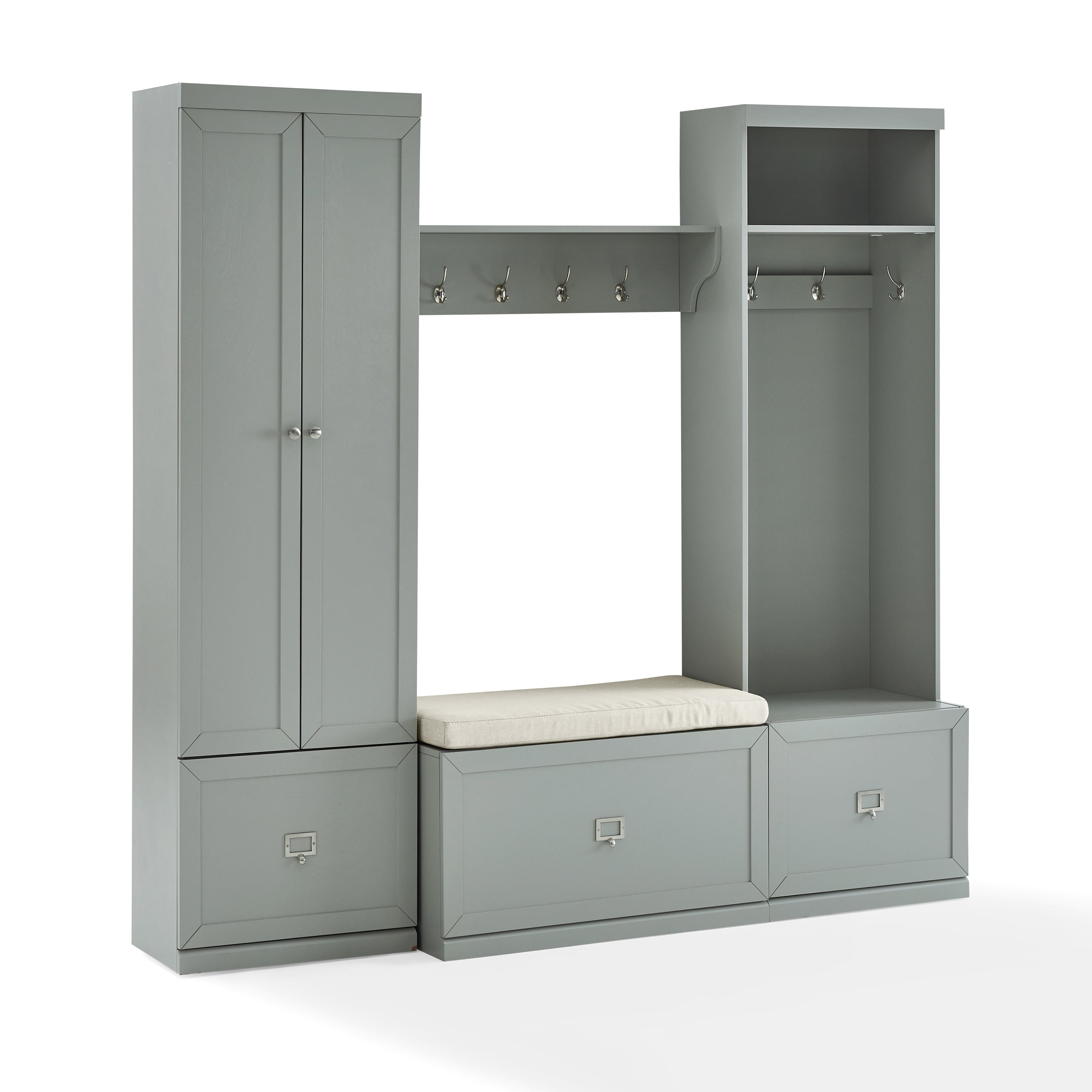 Harper 4Pc Entryway Set - Bench, Shelf, Hall Tree, & Pantry Closet ...