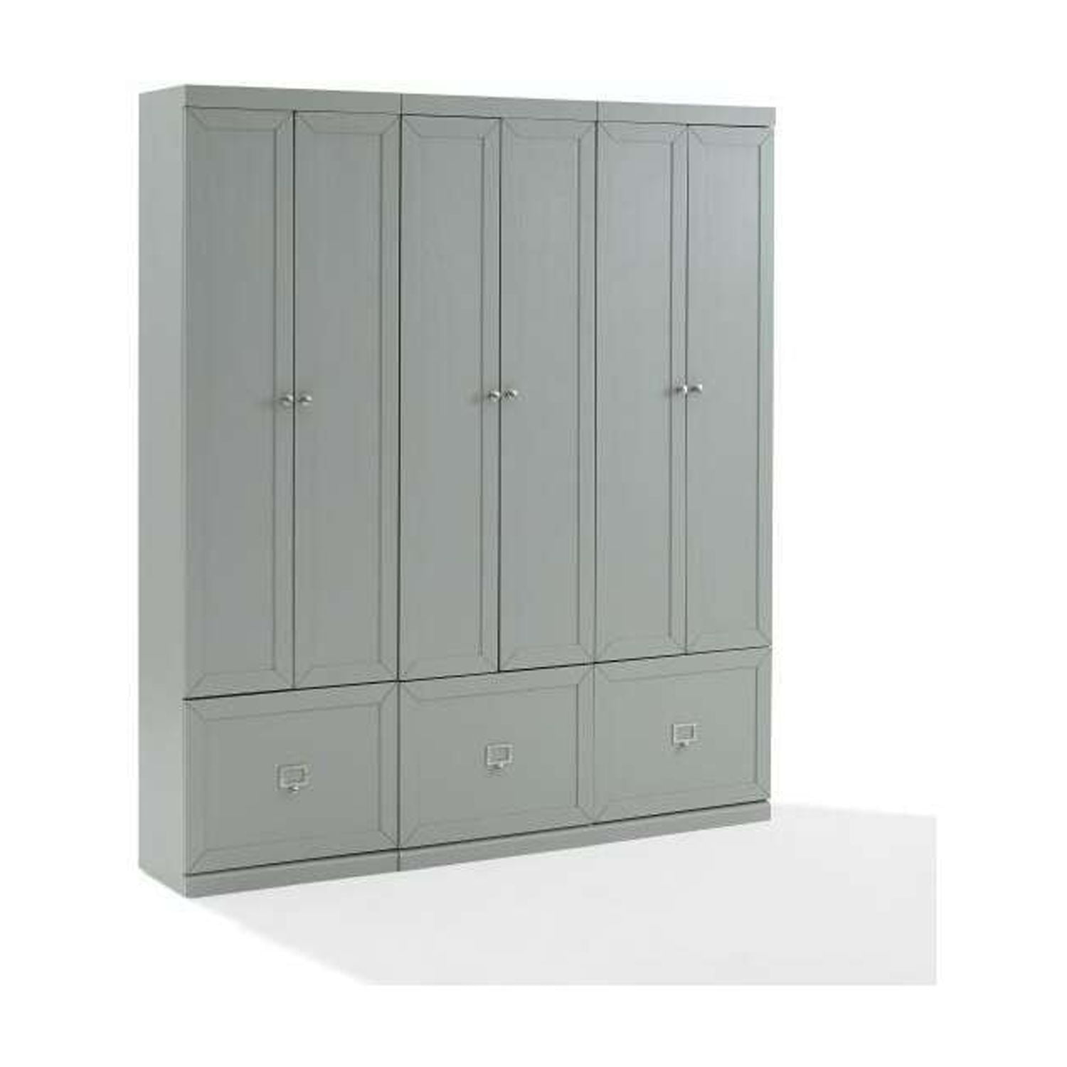 Harper Gray 3-Piece Modular Entryway Set with Pantry Closets