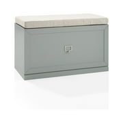 Crosley Furniture Harper Modern Wooden Entryway Bench in Gray and Cream