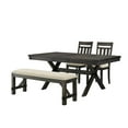 thumbnail image 1 of Crosley Furniture Hayden Wood 4 Piece Butterfly Leaf Trestle Dining Set in Slate, 1 of 15