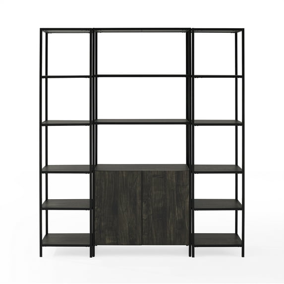 Crosley Furniture Jacobsen 3-piece Modern Wood Etagere Set in Ash/Matte Black
