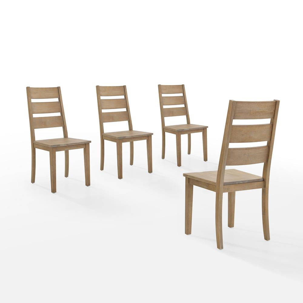 Crosley Furniture Joanna 18" Wood Dining Chair in Rustic Brown (Set of 4)