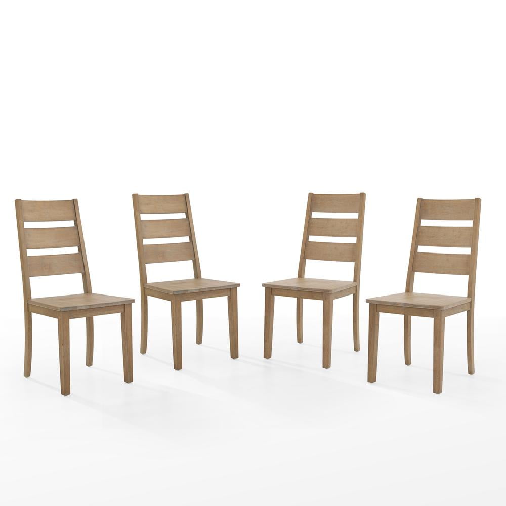 Joanna Rustic Brown Wood Ladderback Side Chair Set
