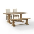 thumbnail image 1 of Crosley Furniture Joanna 4-Piece Modern Wood Dining Set in Rustic Brown/Cream, 1 of 15