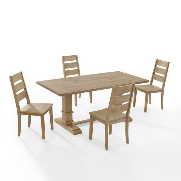 Crosley Furniture Joanna 5 Piece Modern Wood Dining Set in Rustic Brown