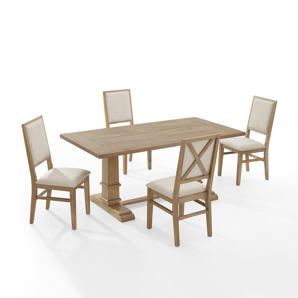 Crosley Furniture Joanna 5Pc Dining Set Rustic Brown /Creme - Table & 4 ...