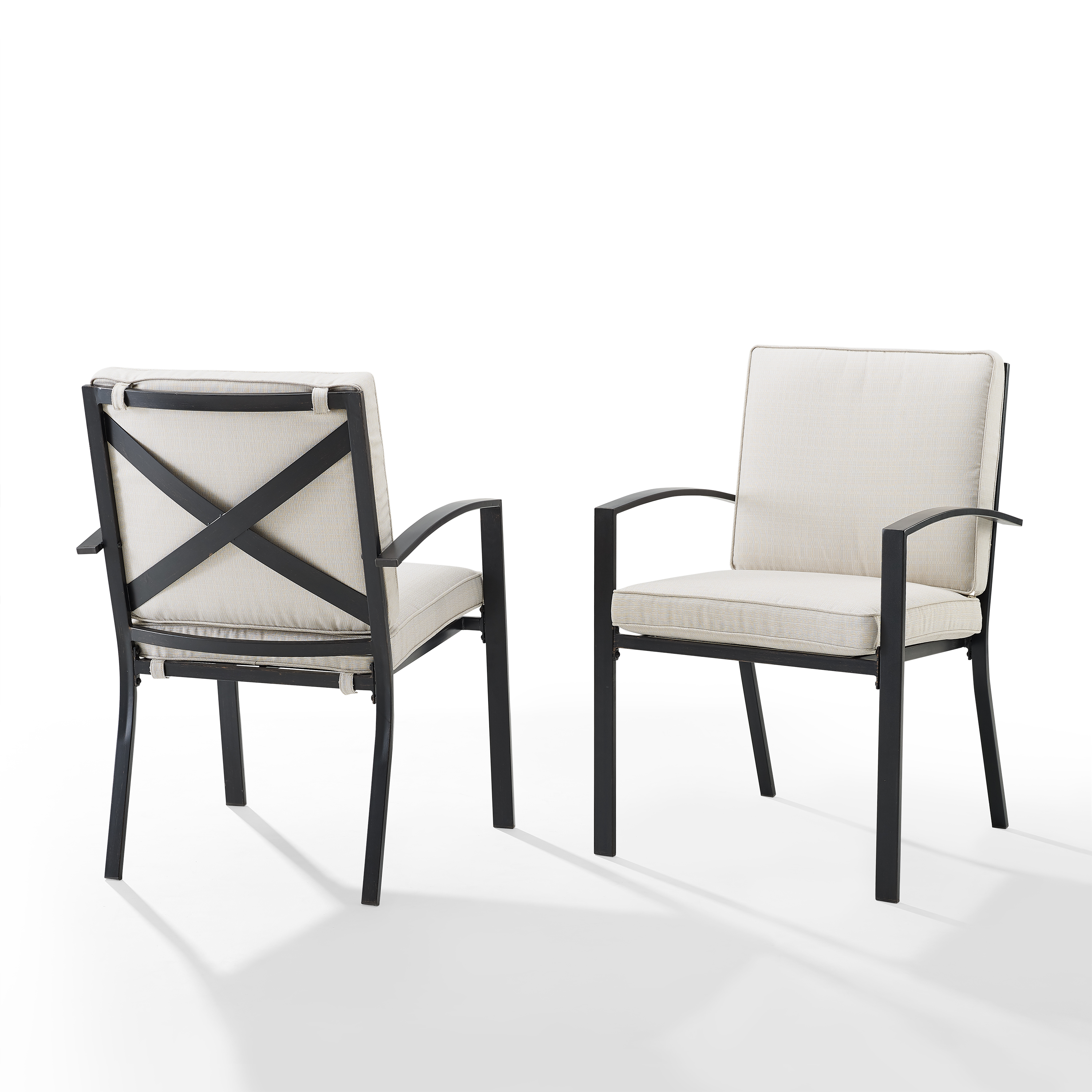 Crosley Furniture Kaplan Fabric Outdoor Dining Chair Set in Oatmeal (Set of 2) - image 1 of 12