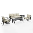 thumbnail image 1 of Crosley Furniture Kaplan Oil Rubbed Bronze 5 Piece Outdoor Sofa Set with Oatmeal Cushions, 1 of 13