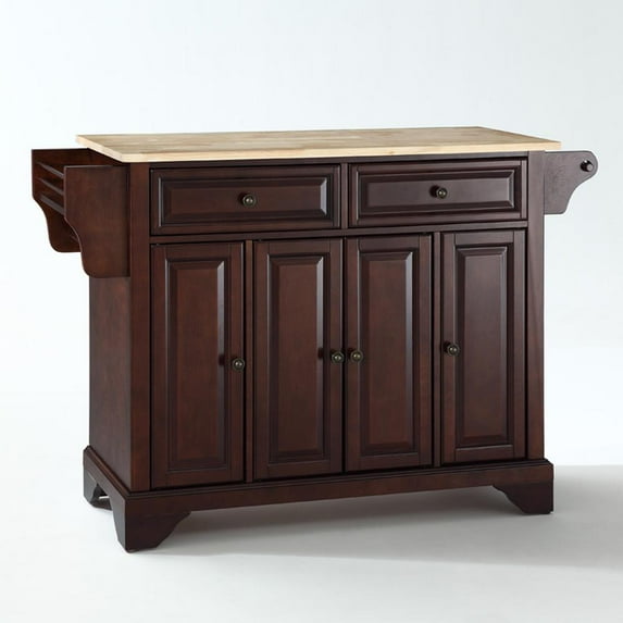 Crosley Furniture LaFayette Natural Wood Top Kitchen Island