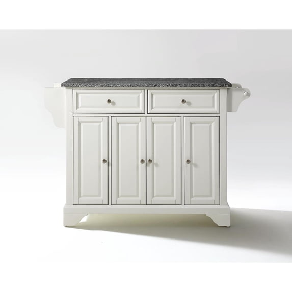 Crosley Furniture LaFayette Wood Kitchen Island in White & Gray