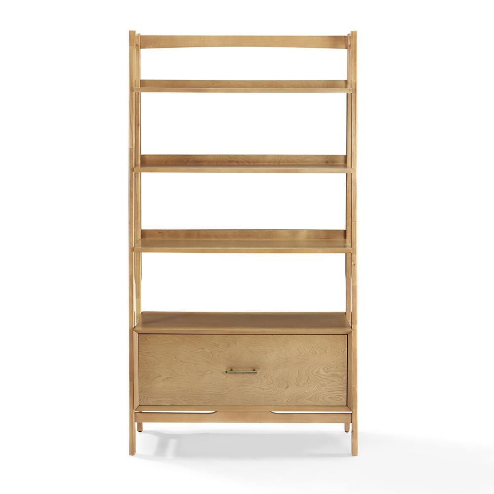 Acorn Wood Ladder Bookcase with Full Extension Drawer