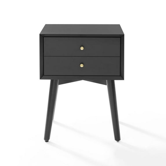 Crosley Furniture Landon Modern MDF Wood Night Stand in Matte Black