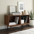 thumbnail image 1 of Crosley Furniture Liam Medium Record Storage Console Cabinet Walnut, 1 of 9