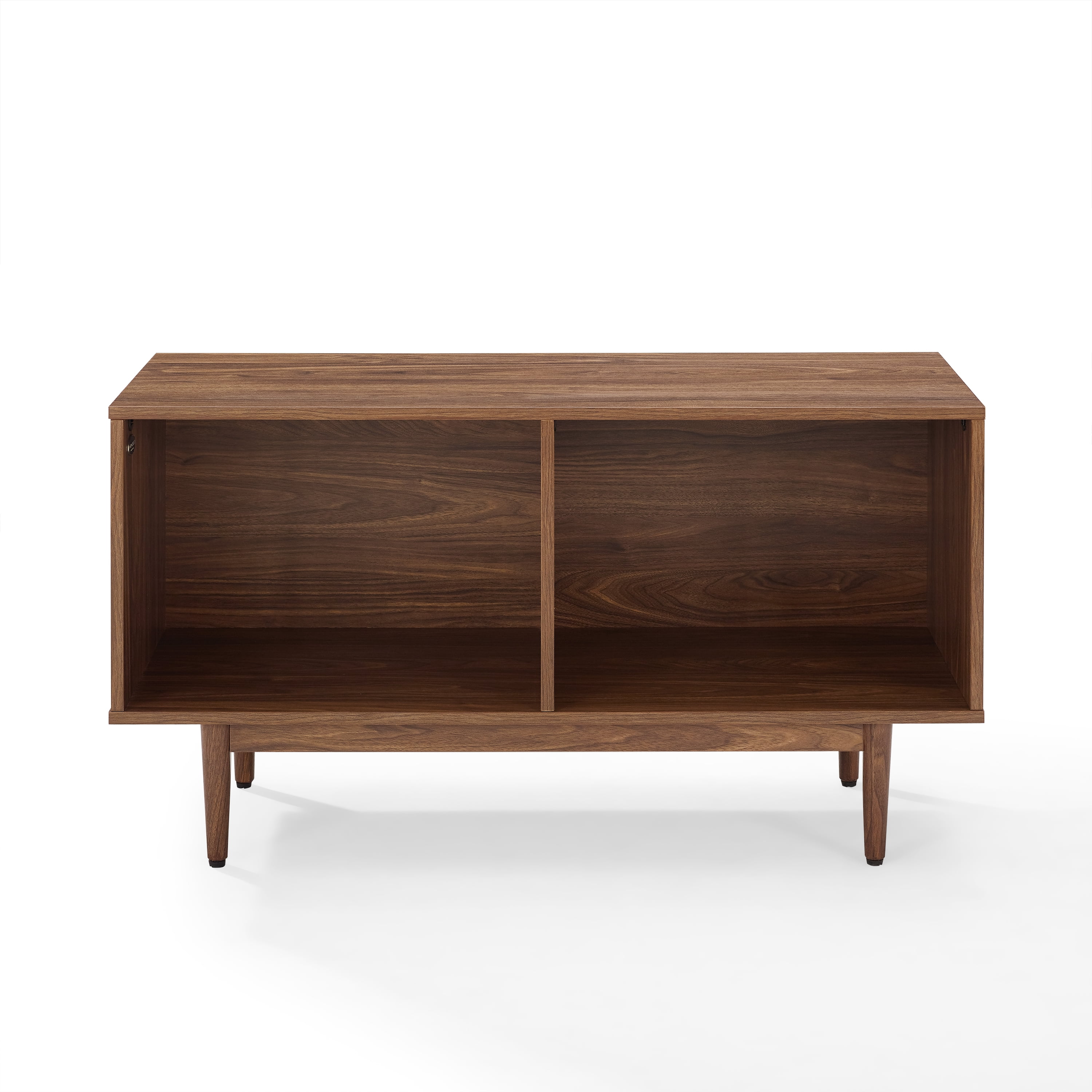 Liam Mid-Century Walnut Record Storage Console - 45in