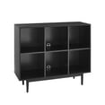 thumbnail image 1 of Crosley Furniture Liam 6 Cubby Wooden Record Storage Cube Bookcase in Black, 1 of 9