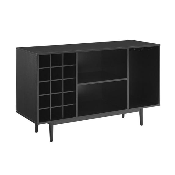 Crosley Furniture Liam Modern Wood Wine Storage Sideboard in Black