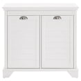 thumbnail image 1 of Crosley Furniture Lydia Wood Laundry Hamper, White, 1 of 10