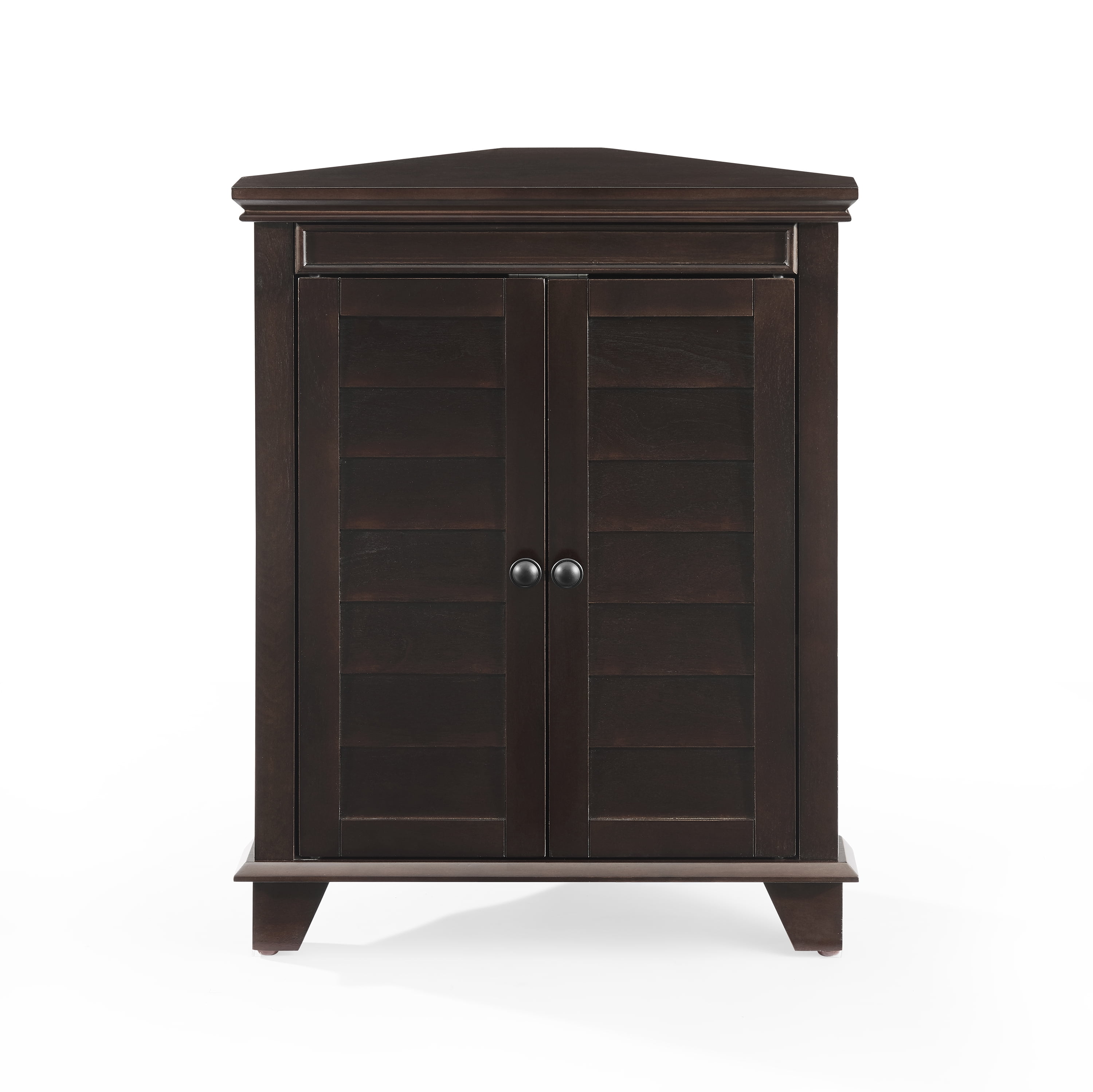 Espresso corner cabinet discount