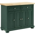 thumbnail image 1 of Crosley Furniture Madison Wood Top Kitchen Island Cart in Emerald, 1 of 10